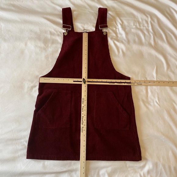 Justify Maroon Corduroy Overall Dress Y2k Inspired- Size Large - Picture 4 of 7